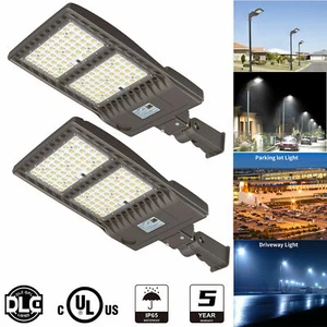 (2-Pack) 320W LED Shoebox Pole Light Stadium Roadways Highway Square Security - Picture 1 of 7