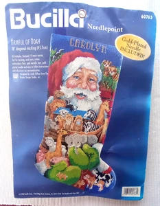 Crafts Bucilla 60763 Nadelspitze Santa Weihnachten Strumpf Armvoll Noah 18 Zoll - Bild 1 von 6