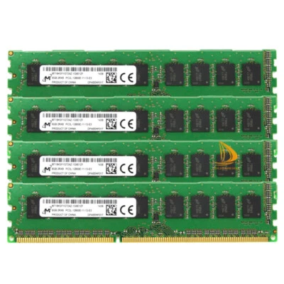 ECC Memory For Micron 2x 8GB 2RX8 12800E DDR3L-1600Mhz 240PIN Desktop RAM DIMM % - Image 1 of 4