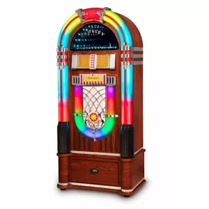 Crosley Digital LED Jukebox with Bluetooth - Walnut With Stand - Picture 1 of 8