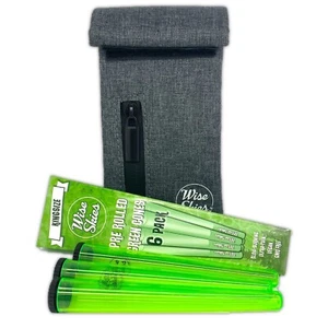 Wise Skies Small Grey Smell Proof Bag Set Cone Tubes Cone Holder Cones Bundle - Picture 1 of 2