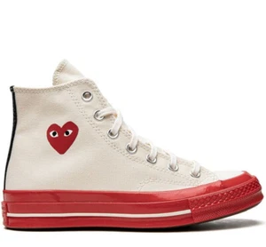 COMME DES GARCONS PLAY x CONVERSE CHUCK 70 HI SNEAKERS MEN SHOES A01794C - Picture 1 of 6