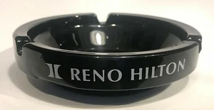 Reno Nevada Hilton Black Ashtray Vintage Tobacciana Collectable - Picture 1 of 3