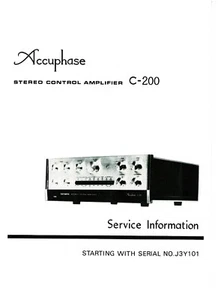 Accuphase Service Manual para C-200 Copy - Imagen 1 de 1