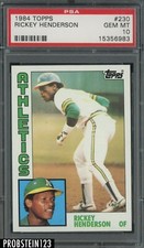 1984 Topps #230 Rickey Henderson Oakland A's HOF PSA 10 GEM MINT