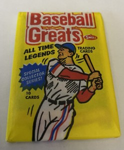 1989 Swell Baseball Greats wax pack Glue is loose but it is not opened.