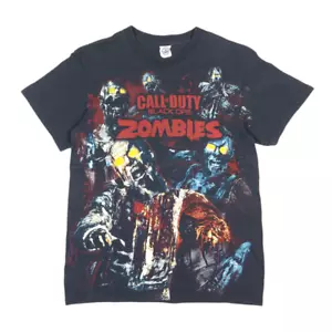 Vintage 2011 Call Of Duty Black Ops Zombies Game Promo Activision T-Shirt S/M - Picture 1 of 10