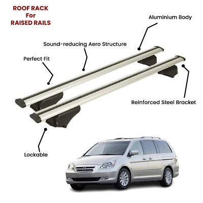 2 piezas barras transversales plateadas para Honda Odyssey MPV 2003-2008 Foto 1 de 4