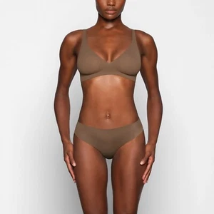 SKIMS Free Cut Mid Waist Tanga Bikini Brief Desert M - Picture 1 of 5