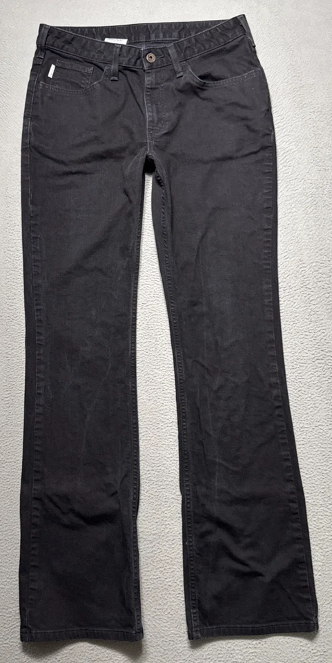 Pantalones de mezclilla Carhartt para mujer 8x34 (30x32) negros calce original bota elástica desteñida Foto 1 de 4