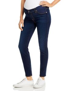 $205 7 For All Mankind Maternity Size 32 The Ankle Skinny Blue Jeans MA8097719M