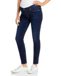$205 7 For All Mankind Maternity Size 32 The Ankle Skinny Blue Jeans MA8097719M - Picture 1 of 12