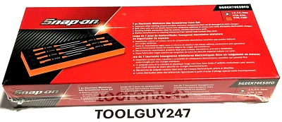 SNAP ON 7pc Electronic Miniature Hex Screwdriver ORANGE FOAM Set SGDEH70ESDF O + - Image 1 of 4