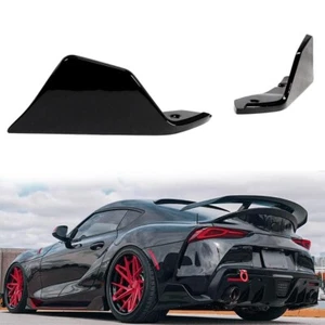 For 2020-24 Supra A90 AG Style Glossy Black Rear Bumper Side Corner Aprons Spats - Picture 1 of 14