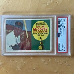 1960 Topps Willie Mccovey PSA 8 NM-MT All-star Rookie Card RC #316