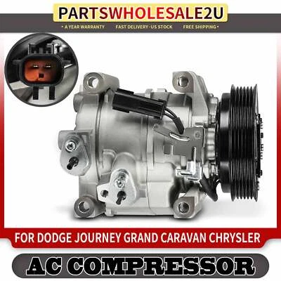 AC A/C Compressor for Chrysler Town & Country 200 Dodge Avenger Journey Ram C/V	 - Image 1 of 4