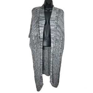 Neu mit Etikett Torrid Cardigan Pullover Damen 2 grau vorne offen luftig Häkel Boho Longline - Bild 1 von 13