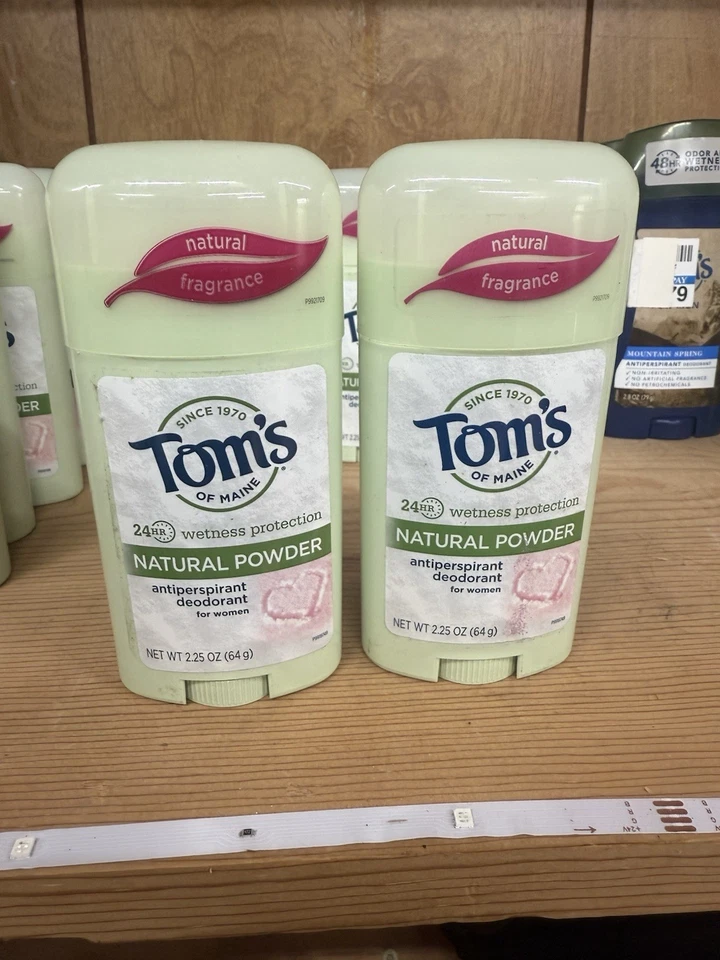 2xTom's of Maine Desodorante Humedad Antitranspirante 24 Horas, Polvo Natural Paquete de 2 Foto 1 de 3