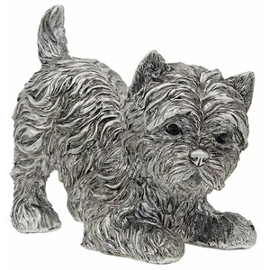 Shudehill Giftware Large Silver Westie Ornament - Playing  320128 - Picture 1 of 1