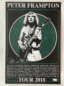 PETER FRAMPTON SIGNED AUTOGRAPH 12X18 CONCERT TOUR POSTER - 2018 WORLD TOUR JSA - Picture 1 of 2