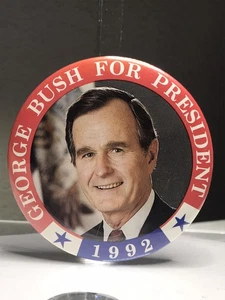 Vintage 1992 Political Campaign Button Pin ~ George H Bush - Bild 1 von 5