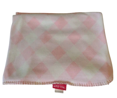 amy coe limited edition target blanket baby lovey Pink Gingham Plaid Checked - Image 1 of 4