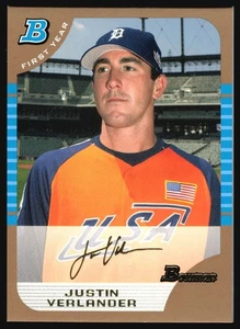 2005 Bowman Justin Verlander Gold #BDP129 - Bild 1 von 2