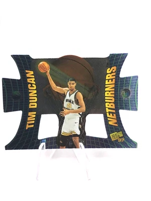 Tim Duncan 1997 Press Pass Net Burners #NB1 Rookie Year Wake Forest ¡Leer! Foto 1 de 2