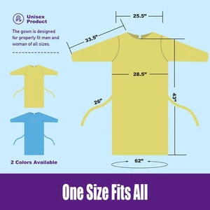 Dental Grade Disposable PP+PE Isolation Gown AAMI | Long Sleeve & Elastic Cuff - Picture 1 of 15