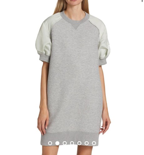 Sacai Felpa Spugna Ma 1 Vestito Manica Corta Taglia 3 Grigio