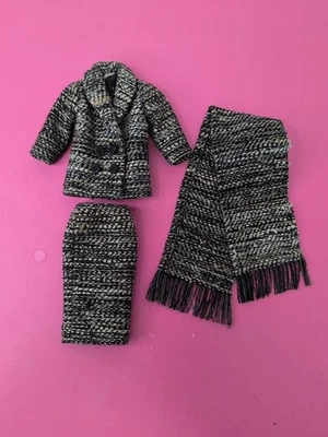 11.5” Artisan Made For Barbie Type Fashion Dolls Outfit Tweed Suit & Skirt #U - Image 1 of 4