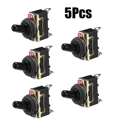 5x SPST Solid Metal Toggle Switch ON/OFF Single Pole For Marine / Automotive 12V - Изображение 1 из 4