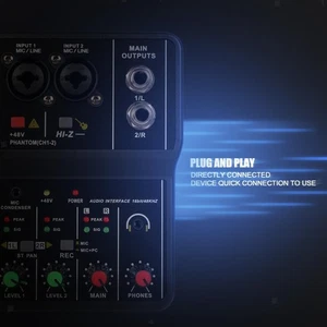 Mélangeur audio portatif d'interface audio d'USB pour l'enregistrement - Afbeelding 1 van 5