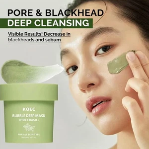 Holy Basil Bubble Deep Mask - for all skin types -Deep Cleaning Facial Mask 90g - Picture 1 of 7