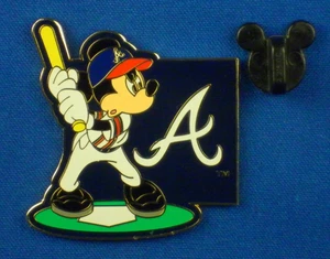 Mickey Mouse Baseballschläger Atlanta Braves Major League Baseball Pin # 45152 - Bild 1 von 3