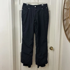 Obermeyer Womens Ski Snowboard Pants Size 12 Black Zip Leg Opening 5 Pocket - Picture 1 of 4