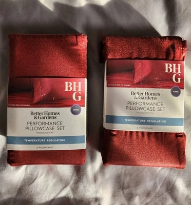 2 Pack Better Homes & Gardens 400 Th Ct, Deep Redwood Pillowcase Set, King 4 Ct - Image 1 of 4
