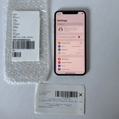 Problema digitalizador Apple iPhone X 256 GB plateado A1865 (desbloqueado) para piezas/reparación Foto 1 de 4