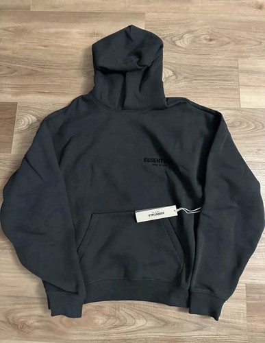 Felpa con cappuccio Fear of God Essentials nera elasticizzata berlina NUOVISSIMA SS22 FW22 MEDIUM