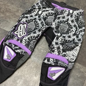 Fox Riding Pants Youth M Motocross Dirt Bike Off-Road ATV Gear Size 24 Girls - Foto 1 di 10