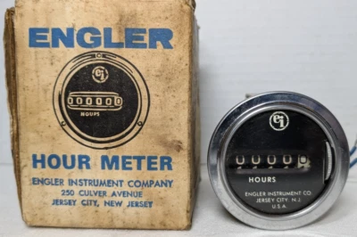 NOS ENGLER HOUR METER MODEL 10F-LO 120V 60HZ 1070 - Image 1 of 4