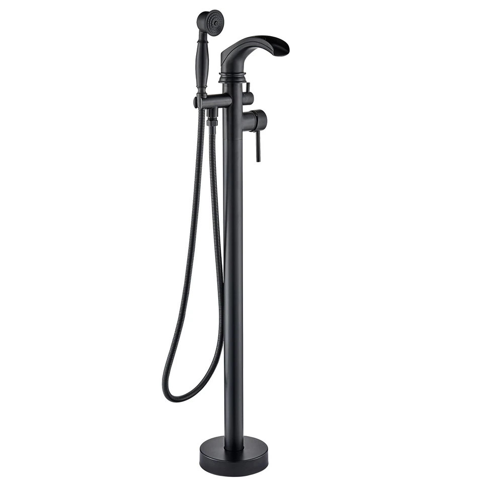 Brushed Nickel Bathtub Faucet Wall Mount Mixer Tap W/ Hand Shower Tub Filler1