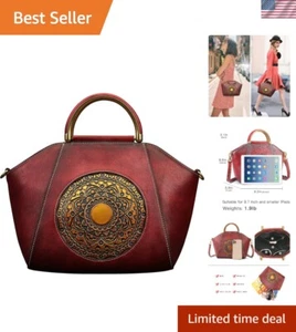 Women Genuine Leather Handbags, Organizer Retro Vegetable Tanning leather Sat... - Picture 1 of 8