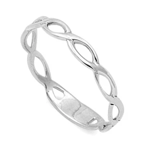 Pequeño anillo infinito de plata esterlina 925 al mejor precio joyería seleccionable del vendedor de EE. UU. - Imagen 1 de 3