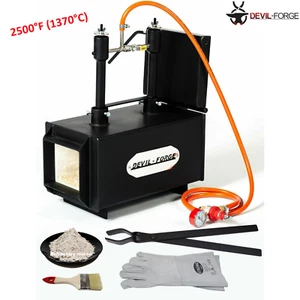DEVIL-FORGE DFPROF2+1D/2" Gas Propane Forge Farrier Burner Kiln +Tongs AU (NEW) - Bild 1 von 14