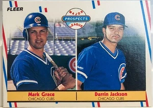 1988 Fleer Baseball Card #641Mark Grace/Jackson Rookies--Cubs - Picture 1 of 2