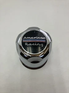 American Racing Chrome 5 Lug Wheel Center Hub Cap 3.27" Push Thru Dome 1327000 - Picture 1 of 8