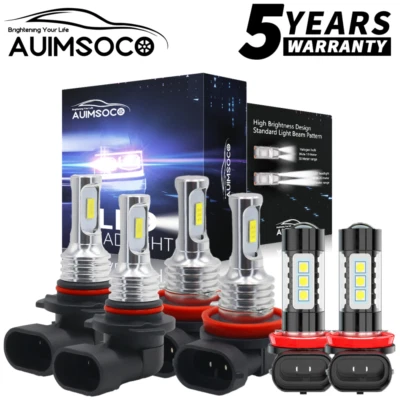 For Ford Ranger Crew Cab Pickup 4-Door 2019-2021 LED Headlight + Fog Light Bulbs - Image 1 of 4