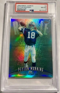 1998 Finest Jumbos 2 Peyton Manning Refractor PSA 8 - Bild 1 von 2