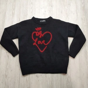 Dolce & Gabbana Hand Embroidered My Love Wool Jumper Sweater Women's IT38 Black - Picture 1 of 11